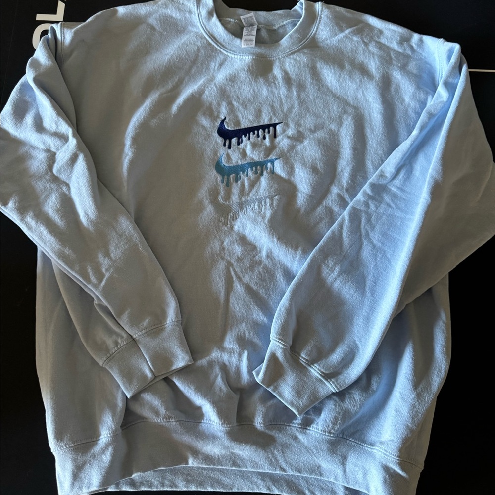 Customized Nike Drip Crewneck & Royal Blue Crewneck Bundle